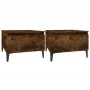 Side tables 2 units smoked oak plywood 50x46x35 cm by vidaXL, Side tables - Ref: Foro24-819527, Price: 67,38 €, Discount: %