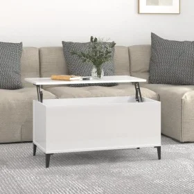 Couchtisch aus glänzend weißem Sperrholz, 90 x 44,5 x 45 cm von vidaXL, Couchtisch - Ref: Foro24-819590, Preis: 63,98 €, Raba...