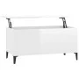 Couchtisch aus glänzend weißem Sperrholz, 90 x 44,5 x 45 cm von vidaXL, Couchtisch - Ref: Foro24-819590, Preis: 63,98 €, Raba...