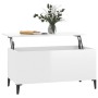Couchtisch aus glänzend weißem Sperrholz, 90 x 44,5 x 45 cm von vidaXL, Couchtisch - Ref: Foro24-819590, Preis: 64,59 €, Raba...