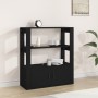 Aparador de madera contrachapada negro 80x30x90 cm de vidaXL, Aparadores - Ref: Foro24-819461, Precio: 62,98 €, Descuento: %