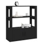 Aparador de madera contrachapada negro 80x30x90 cm de vidaXL, Aparadores - Ref: Foro24-819461, Precio: 62,98 €, Descuento: %