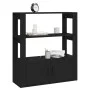 Sperrholz Anrichte schwarz 80x30x90 cm von vidaXL, Sideboards - Ref: Foro24-819461, Preis: 63,07 €, Rabatt: %