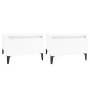 Mesas auxiliares 2 uds contrachapada blanco brillo 50x46x35 cm de vidaXL, Mesas auxiliares - Ref: Foro24-819521, Precio: 61,4...