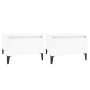 Side tables 2 units glossy white plywood 50x46x35 cm by vidaXL, Side tables - Ref: Foro24-819521, Price: 62,02 €, Discount: %