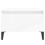 Beistelltische 2 Einheiten aus glänzend weißem Sperrholz 50x46x35 cm von vidaXL, Seitentische - Ref: Foro24-819521, Preis: 62...