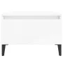 Mesas auxiliares 2 uds contrachapada blanco brillo 50x46x35 cm de vidaXL, Mesas auxiliares - Ref: Foro24-819521, Precio: 61,4...