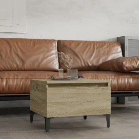Mesa auxiliar madera contrachapada roble Sonoma 50x46x35 cm de vidaXL, Mesas auxiliares - Ref: Foro24-819522, Precio: 44,64 €...
