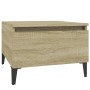 Mesa auxiliar madera contrachapada roble Sonoma 50x46x35 cm de vidaXL, Mesas auxiliares - Ref: Foro24-819522, Precio: 45,15 €...