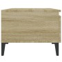 Mesa auxiliar madera contrachapada roble Sonoma 50x46x35 cm de vidaXL, Mesas auxiliares - Ref: Foro24-819522, Precio: 45,15 €...