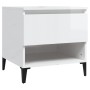 Beistelltisch aus glänzend weißem Sperrholz, 50 x 46 x 50 cm von vidaXL, Seitentische - Ref: Foro24-819552, Preis: 39,64 €, R...