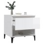 Beistelltisch aus glänzend weißem Sperrholz, 50 x 46 x 50 cm von vidaXL, Seitentische - Ref: Foro24-819552, Preis: 39,64 €, R...