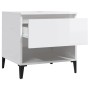 Beistelltisch aus glänzend weißem Sperrholz, 50 x 46 x 50 cm von vidaXL, Seitentische - Ref: Foro24-819552, Preis: 39,64 €, R...