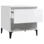 Glossy white plywood side table 50x46x50 cm by vidaXL, Side tables - Ref: Foro24-819552, Price: 39,64 €, Discount: %