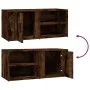 TV cabinet 2 units smoked oak plywood 80x31.5x36cm by vidaXL, TV Furniture - Ref: Foro24-819447, Price: 76,34 €, Discount: %