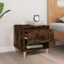 Mesita de noche madera contrachapada roble ahumado 50x46x50 cm de vidaXL, Mesitas de noche - Ref: Foro24-819542, Precio: 49,5...