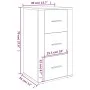 Sideboard aus braunem Eichensperrholz, 40 x 33 x 70 cm von vidaXL, Sideboards - Ref: Foro24-819427, Preis: 83,01 €, Rabatt: %