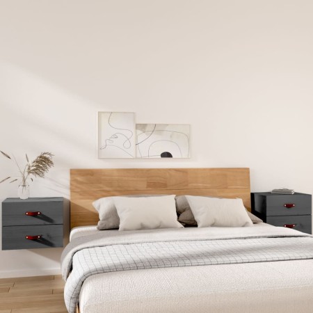 Wand-Nachttische 2 Stück grau 50x36x40 cm von vidaXL, Schließfächer und Lagerschränke - Ref: Foro24-820981, Preis: 101,26 €, ...