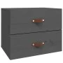 Mesitas de noche de pared 2 uds gris 50x36x40 cm de vidaXL, Taquillas y armarios de almacenamiento - Ref: Foro24-820981, Prec...