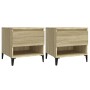 Mesas auxiliares 2 uds madera roble Sonoma 50x46x50 cm de vidaXL, Mesas auxiliares - Ref: Foro24-819555, Precio: 65,76 €, Des...
