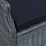 Set de comedor para jardín 5 piezas ratán sintético gris oscuro