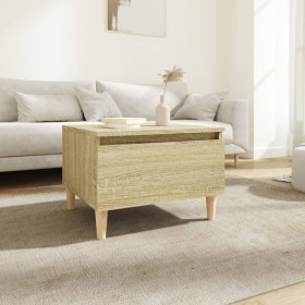 Beistelltisch aus Sonoma-Eichensperrholz, 50 x 46 x 35 cm von vidaXL, Seitentische - Ref: Foro24-819506, Preis: 42,56 €, Raba...