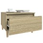 Mesa auxiliar madera contrachapada roble Sonoma 50x46x35 cm de vidaXL, Mesas auxiliares - Ref: Foro24-819506, Precio: 42,48 €...