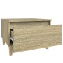 Mesa auxiliar madera contrachapada roble Sonoma 50x46x35 cm de vidaXL, Mesas auxiliares - Ref: Foro24-819506, Precio: 42,48 €...