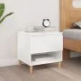 Mesita de noche madera contrachapada blanco brillo 50x46x50 cm de vidaXL, Mesitas de noche - Ref: Foro24-819536, Precio: 57,2...
