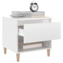 Nachttisch aus glänzendem weißem Sperrholz, 50x46x50 cm. von vidaXL, Nachttische - Ref: Foro24-819536, Preis: 57,93 €, Rabatt: %