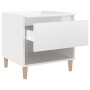 Nachttisch aus glänzendem weißem Sperrholz, 50x46x50 cm. von vidaXL, Nachttische - Ref: Foro24-819536, Preis: 57,93 €, Rabatt: %