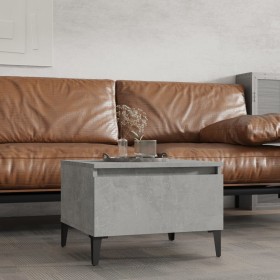 Mesa auxiliar de madera contrachapada gris hormigón 50x46x35 cm de vidaXL, Mesas auxiliares - Ref: Foro24-819524, Precio: 39,...