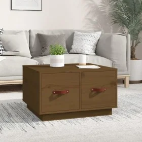 Massiver Couchtisch aus honigbraunem Kiefernholz, 60 x 53 x 35 cm von vidaXL, Couchtisch - Ref: Foro24-820969, Preis: 68,35 €...
