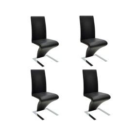 Esszimmerstühle 4 Einheiten aus schwarzem Kunstleder von vidaXL, Essstühle - Ref: Foro24-160563, Preis: 518,55 €, Rabatt: %