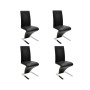 Sillas de comedor 4 unidades cuero sintético negro de vidaXL, Sillas de comedor - Ref: Foro24-160563, Precio: 518,55 €, Descu...
