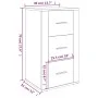 Weißes Sperrholz-Sideboard 40x33x70 cm von vidaXL, Sideboards - Ref: Foro24-819420, Preis: 70,14 €, Rabatt: %