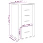 Weißes Sperrholz-Sideboard 40x33x70 cm von vidaXL, Sideboards - Ref: Foro24-819420, Preis: 71,06 €, Rabatt: %