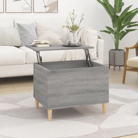 Mesa de centro madera contrachapada gris Sonoma 60x44,5x45 cm