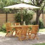 Conjunto de Comedor de Jardín 5 pcs Marrón 160 x 80 x 75 cm