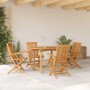 Conjunto de Comedor de Jardín 5 pcs Marrón 160 x 80 x 75 cm