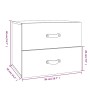 Wand Nachttisch schwarz 50x36x40 cm von vidaXL, Schließfächer und Lagerschränke - Ref: Foro24-820984, Preis: 55,97 €, Rabatt: %