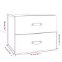 Wand Nachttisch schwarz 50x36x40 cm von vidaXL, Schließfächer und Lagerschränke - Ref: Foro24-820984, Preis: 49,86 €, Rabatt: %