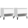 Bedside tables 2 pcs white plywood 50x46x50 cm by vidaXL, Side tables - Ref: Foro24-819549, Price: 67,32 €, Discount: %