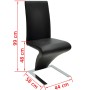 Sillas de comedor 4 unidades cuero sintético negro de vidaXL, Sillas de comedor - Ref: Foro24-160563, Precio: 518,55 €, Descu...