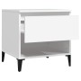 Nachttische 2 Stück weißes Sperrholz 50x46x50 cm von vidaXL, Seitentische - Ref: Foro24-819549, Preis: 67,91 €, Rabatt: %
