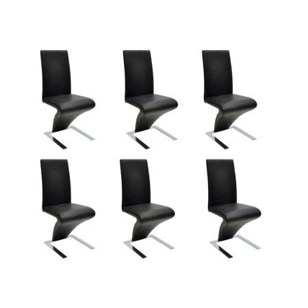 Esszimmerstühle 6 Einheiten aus schwarzem Kunstleder von vidaXL, Essstühle - Ref: Foro24-160564, Preis: 776,23 €, Rabatt: %