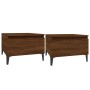 Mesas auxiliares 2 uds contrachapada roble marrón 50x46x35 cm de vidaXL, Mesas auxiliares - Ref: Foro24-819531, Precio: 59,54 €