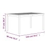 Juego de comedor para jardín 3 pzas madera maciza de teca