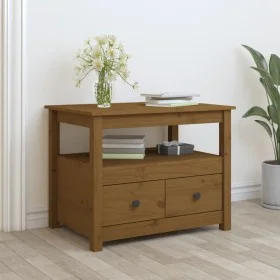Honey brown solid pine wood coffee table 71x49x55 cm by vidaXL, Coffee table - Ref: Foro24-820939, Price: 109,76 €, Discount: %
