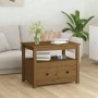 Honigbrauner Couchtisch aus massivem Kiefernholz, 71 x 49 x 55 cm von vidaXL, Couchtisch - Ref: Foro24-820939, Preis: 111,26 ...